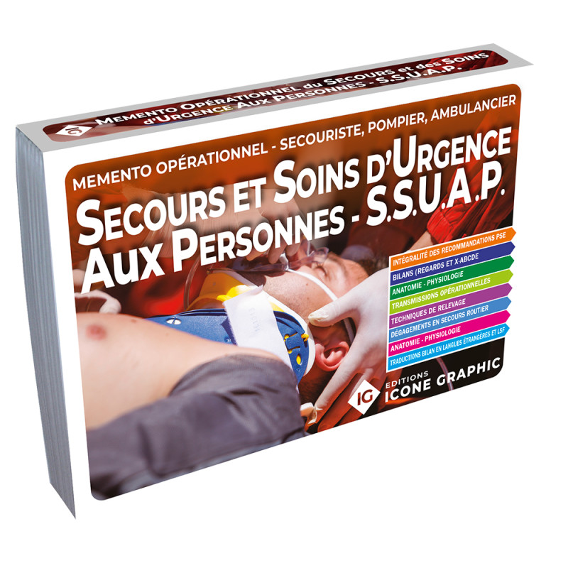 Mémento secouriste pompier idée cadeau noel secours d'urgence aux personnes